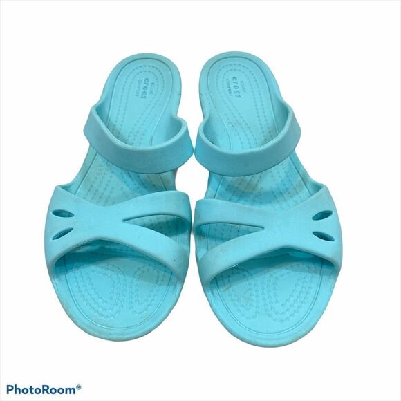 Ladies Crocs Kelli Sandals Pool Blue‎ Size 6 - Picture 7 of 11